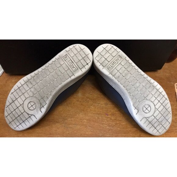 Lacoste Size 4 Blue Alligator Logo Straps Boys Shoes Sneakers Hook & loop EUC - Picture 8 of 9